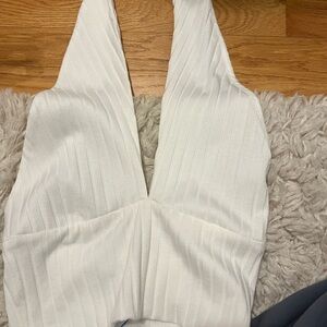 Kenzie White Ribbed Camisole